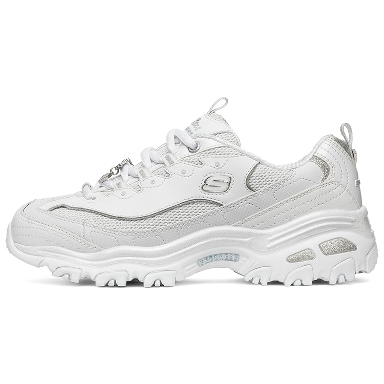Skechers/斯凯奇 Skechers D'LITES 1.0 10th Anniversary Diamond Edition White Silver