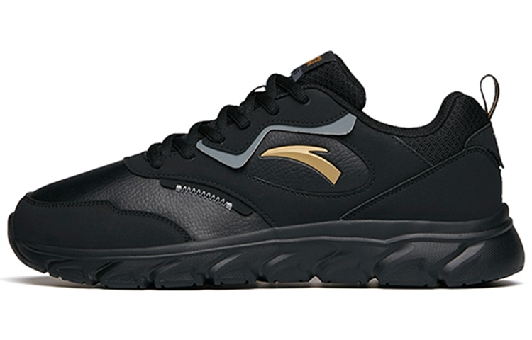 安踏 Anta Running Shoes Black Grey Gold