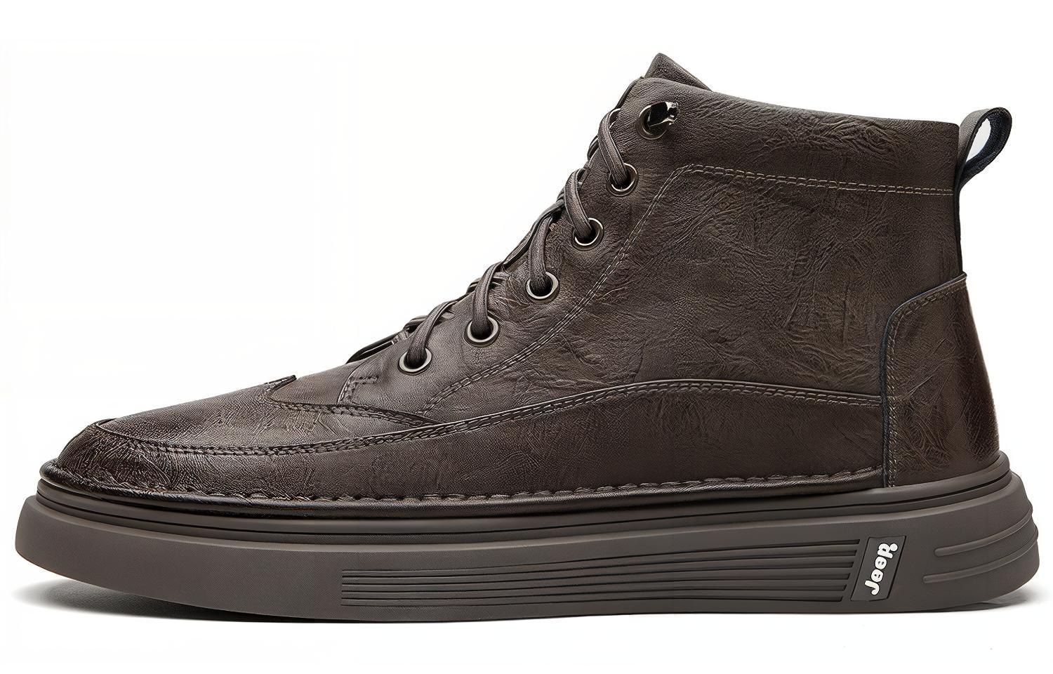 Jeep Retro Ankle Boots Khaki