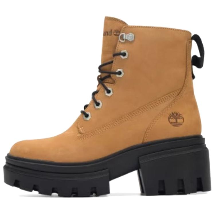 Timberland Everleigh 6 Inch Lace Up Wheat Nubuck
