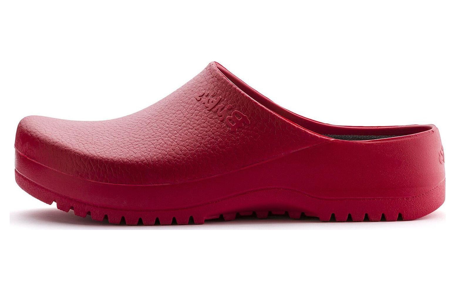 Birkenstock PU Round Toe Slip-On Red