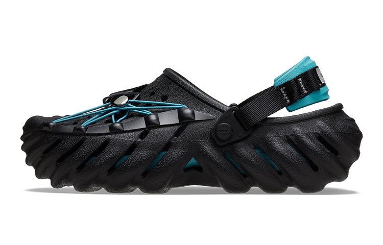 Crocs Reflective Lace-Up Clogs Black