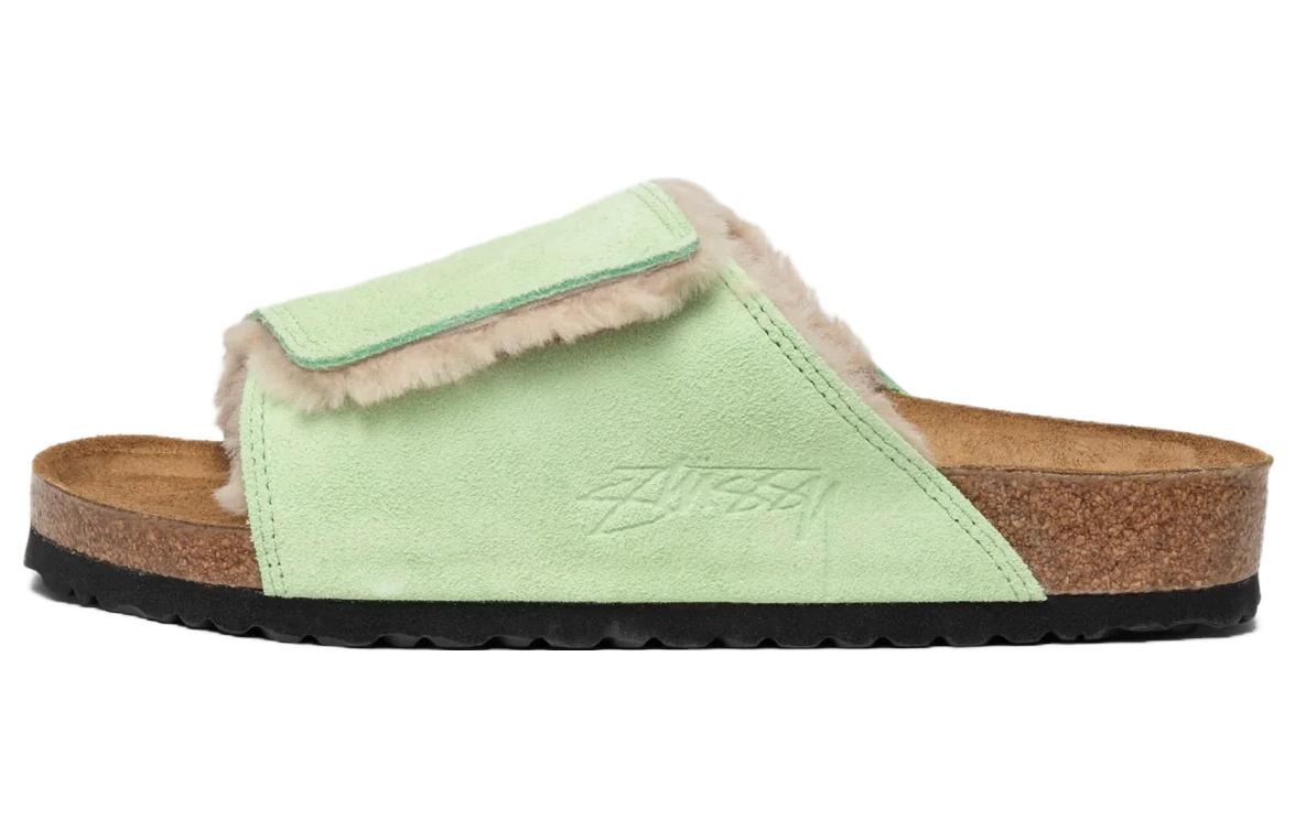 Stussy x Birkenstock Green Slides