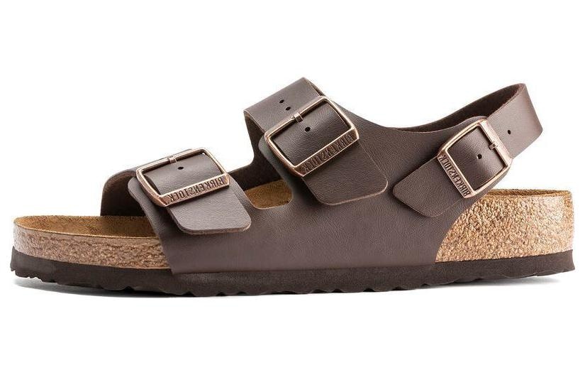 Birkenstock Suede Slide Sandals Brown Narrow