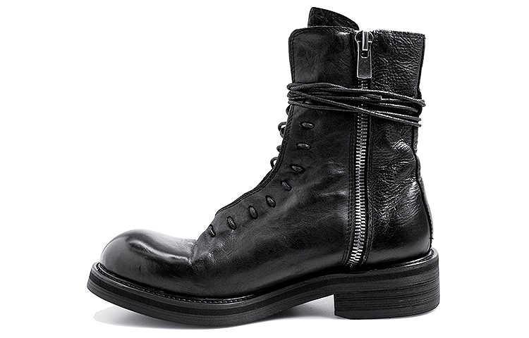 HUANXIANGZHE Huanzhe High Top Leather Boots