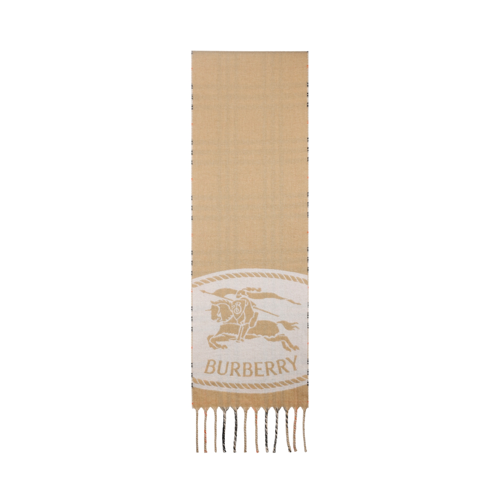 Burberry Equestrian Cashmere Scarf Brown