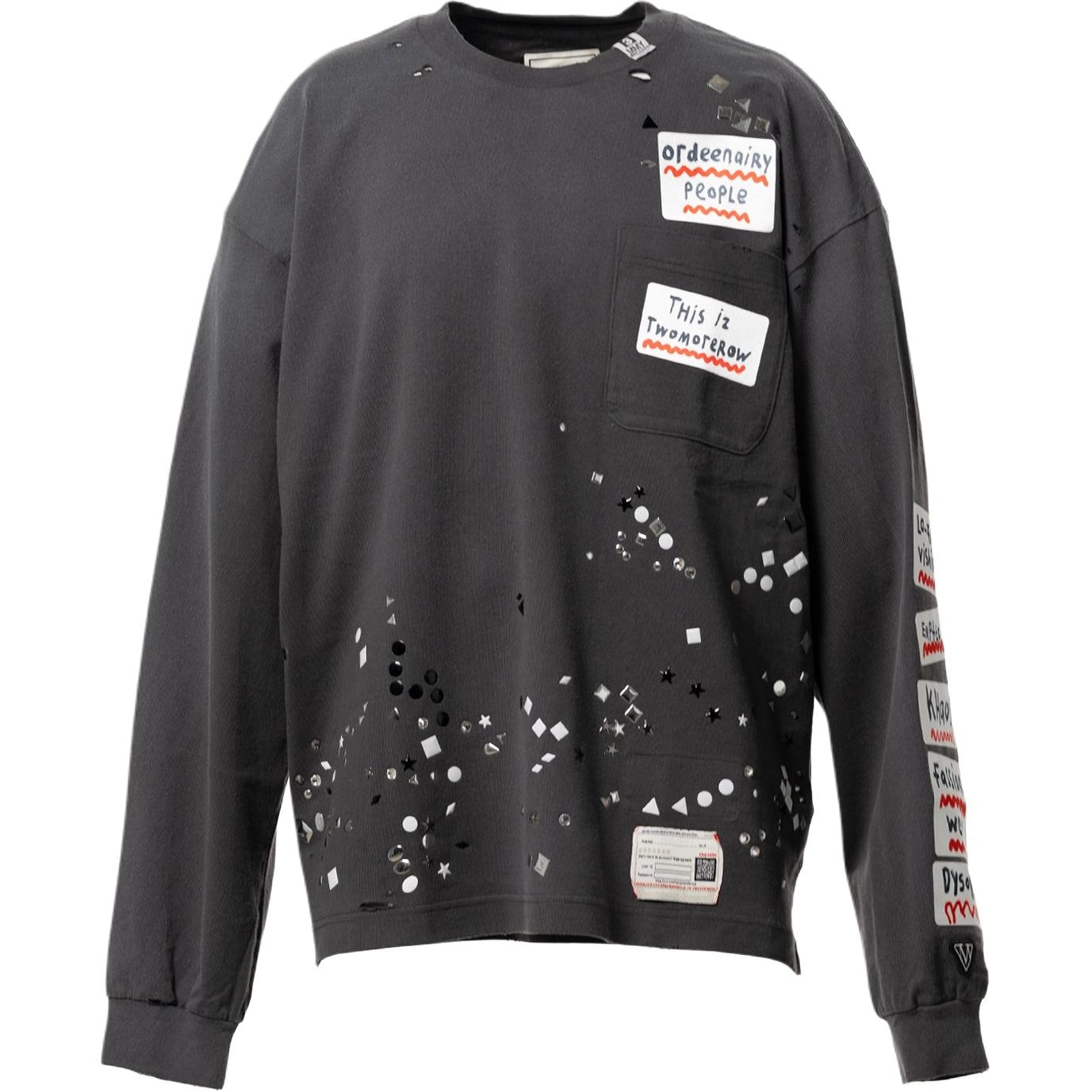 Maison Mihara Yasuhiro MMY SS26 Embellished Sticker Long Sleeve T-shirt 2026 T
