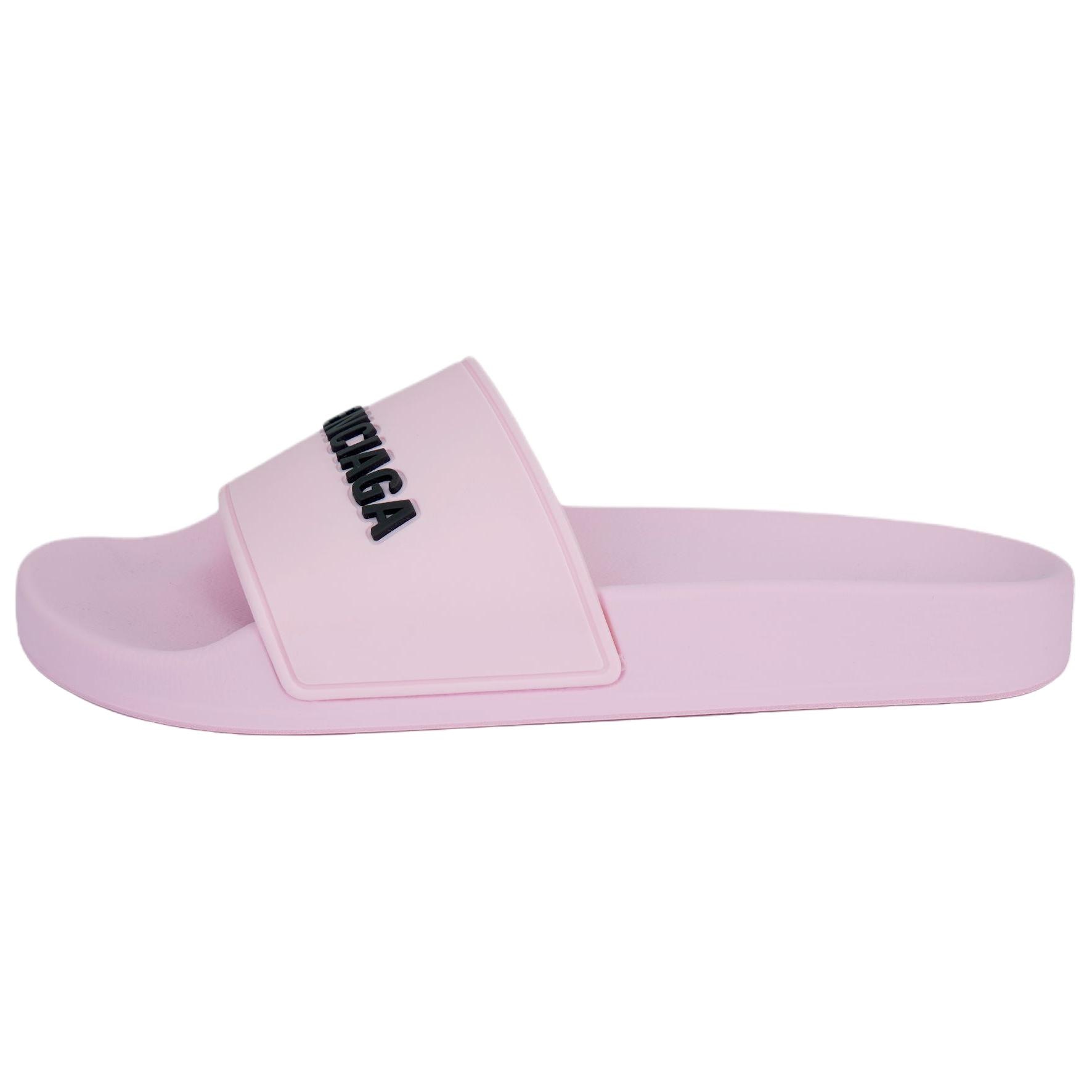 Balenciaga Logo Pink Slides